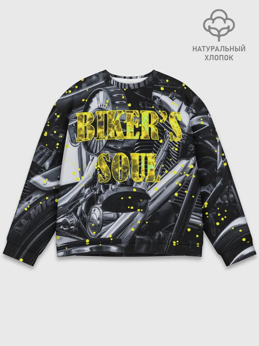 Мужской свитшот базовый / Bikers Soul | Душа байкера