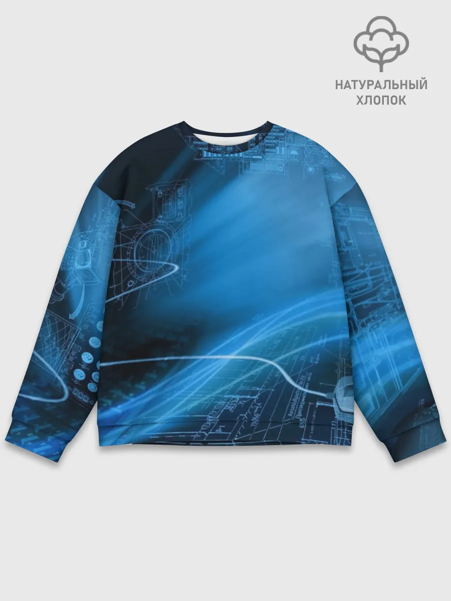 Мужской свитшот базовый / Чертеж