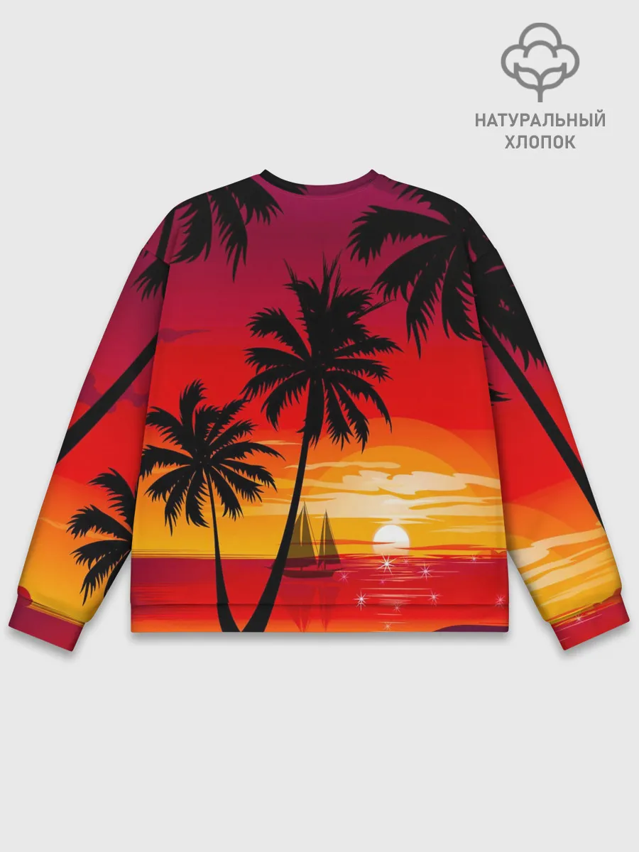 Мужской свитшот базовый / Гавайский закат