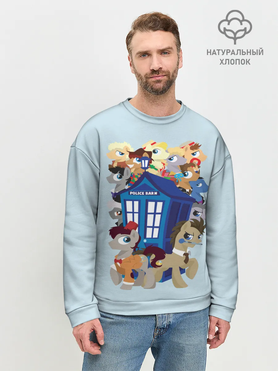 Мужской свитшот базовый / My little pony x Doctor Who