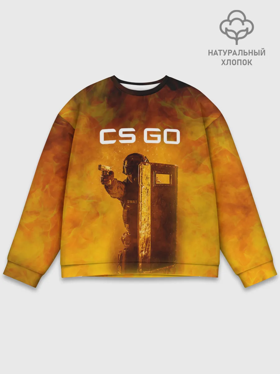 Мужской свитшот базовый / CS GO SWAT | КС ГО