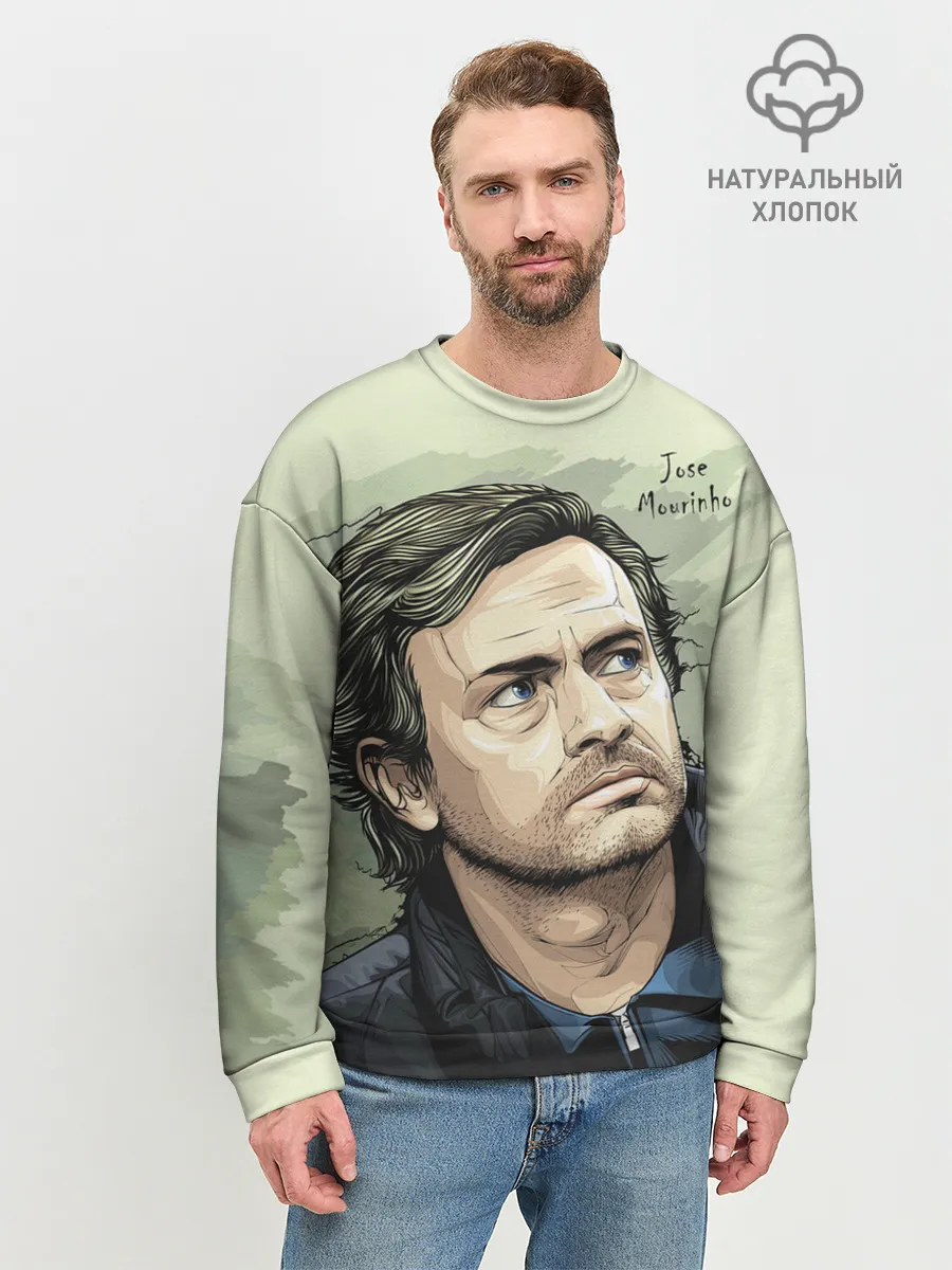 Мужской свитшот базовый / Размышления о футболе Моуринью