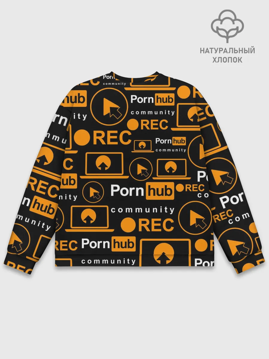 Мужской свитшот базовый / PORNHUB / ПОРНХАБ / УЗОР