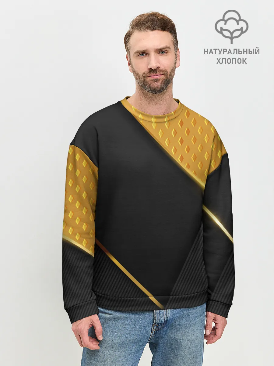 Мужской свитшот базовый / 3D BLACK & GOLD