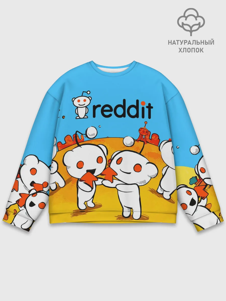 Мужской свитшот базовый / REDDIT / РЕДДИТ / UPVOTE ART