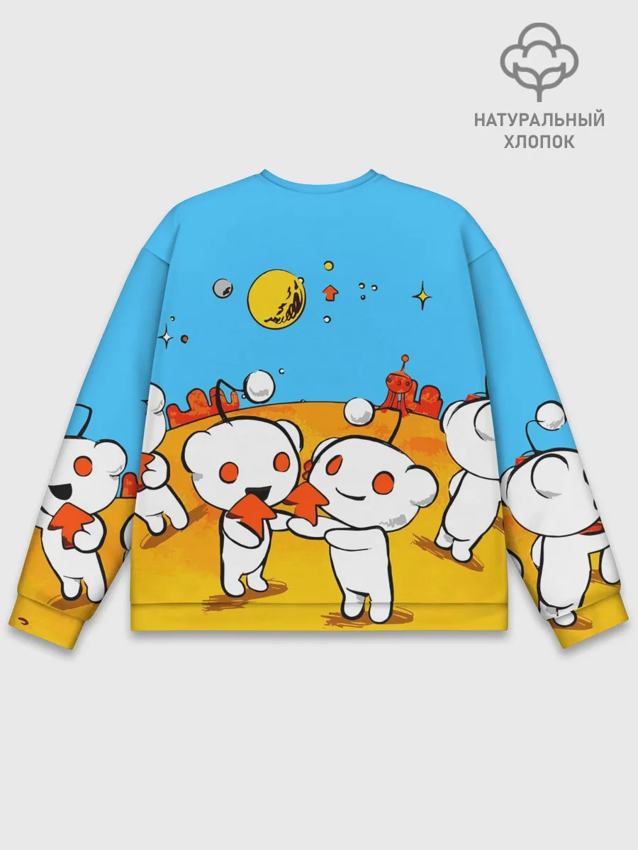 Мужской свитшот базовый / REDDIT / РЕДДИТ / UPVOTE ART
