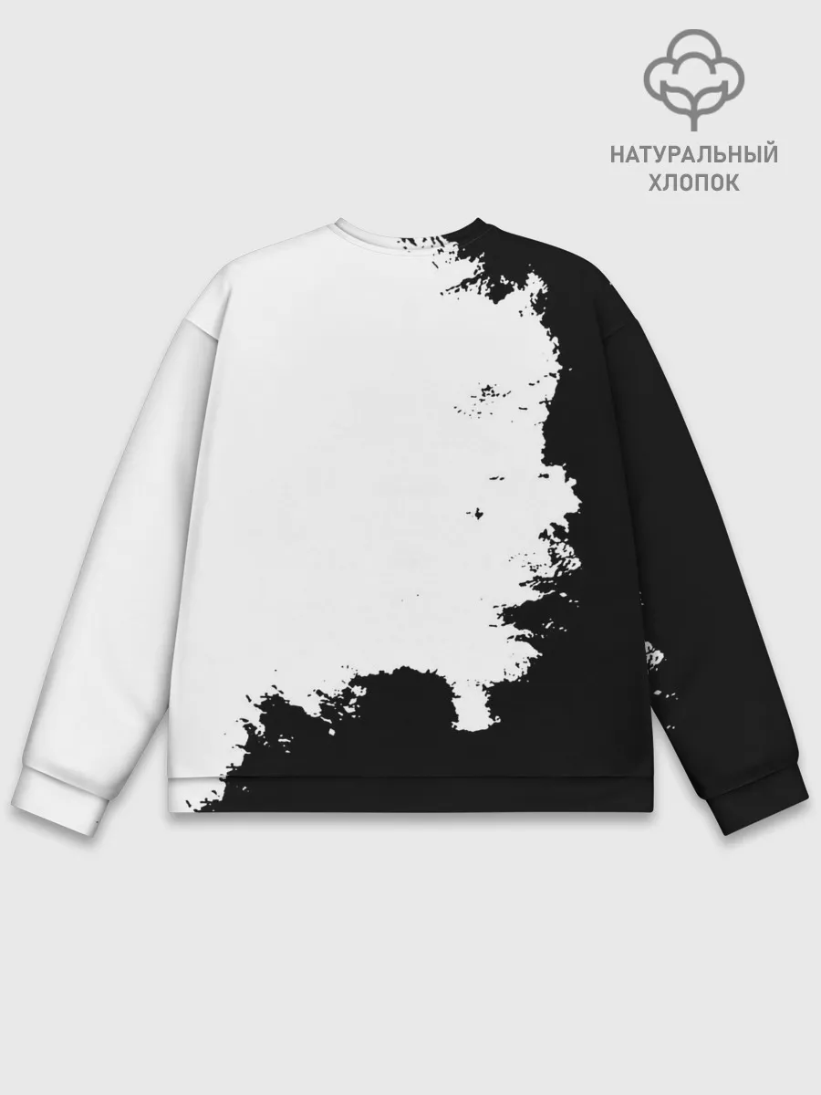 Мужской свитшот базовый / Чёрный клевер кричащий Аста