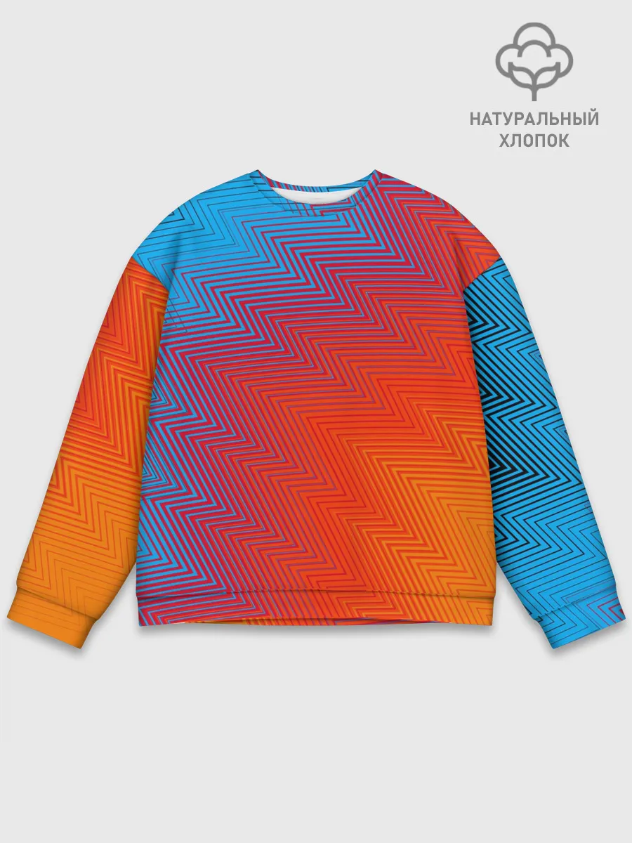 Мужской свитшот базовый / ГРАДИЕНТ АБСТРАКЦИЯ / GRADIENT