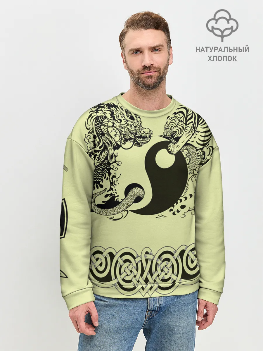 Мужской свитшот базовый / кельтский узор