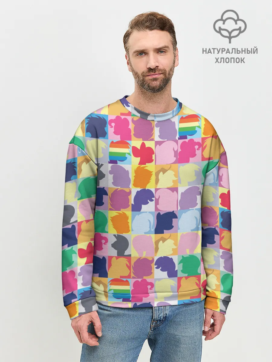 Мужской свитшот базовый / Команда пони