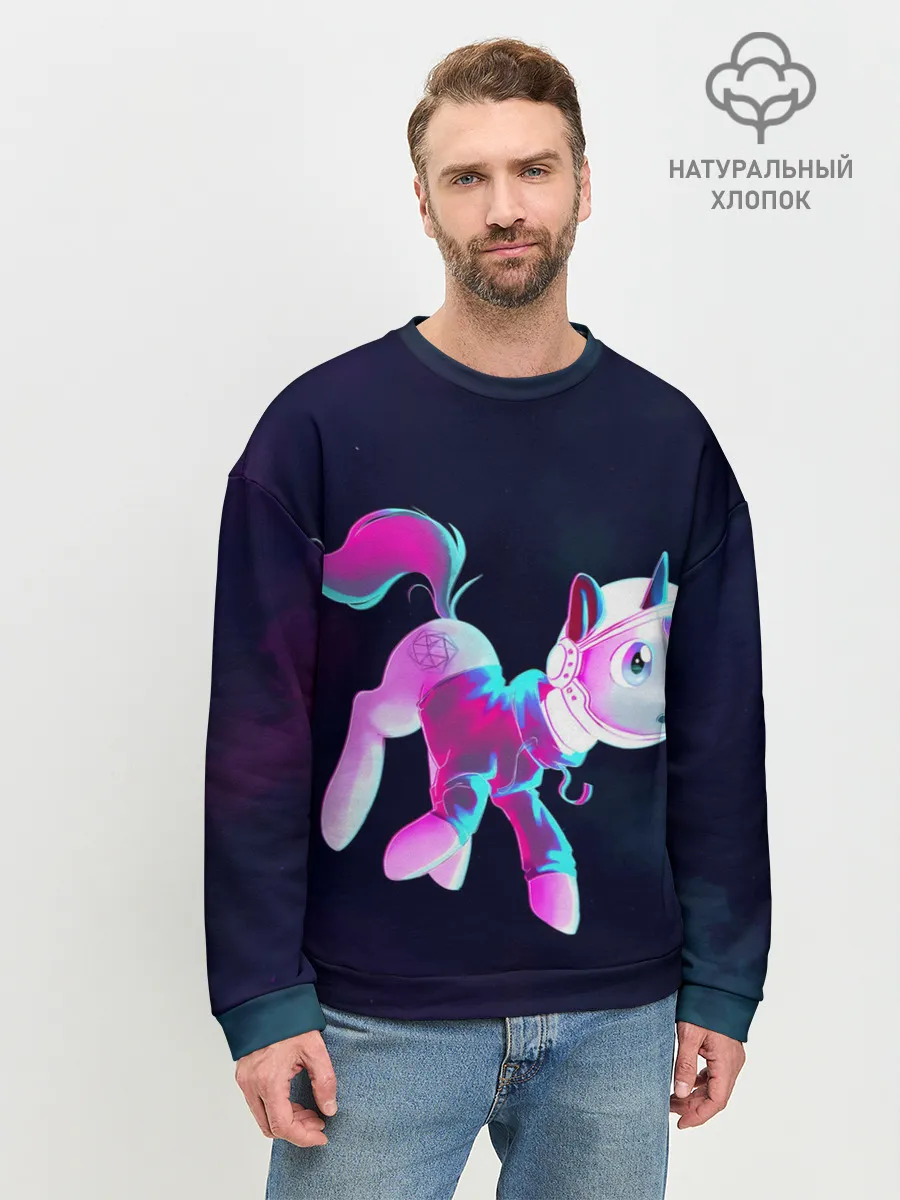 Мужской свитшот базовый / Пони в космосе