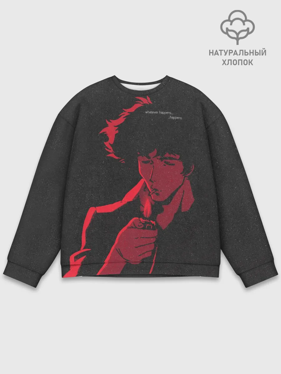 Мужской свитшот базовый / Cowboy Bebop. Спайк Шпигель
