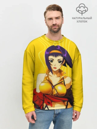 Мужской свитшот базовый / Cowboy Bebop. Фэй Валентайн