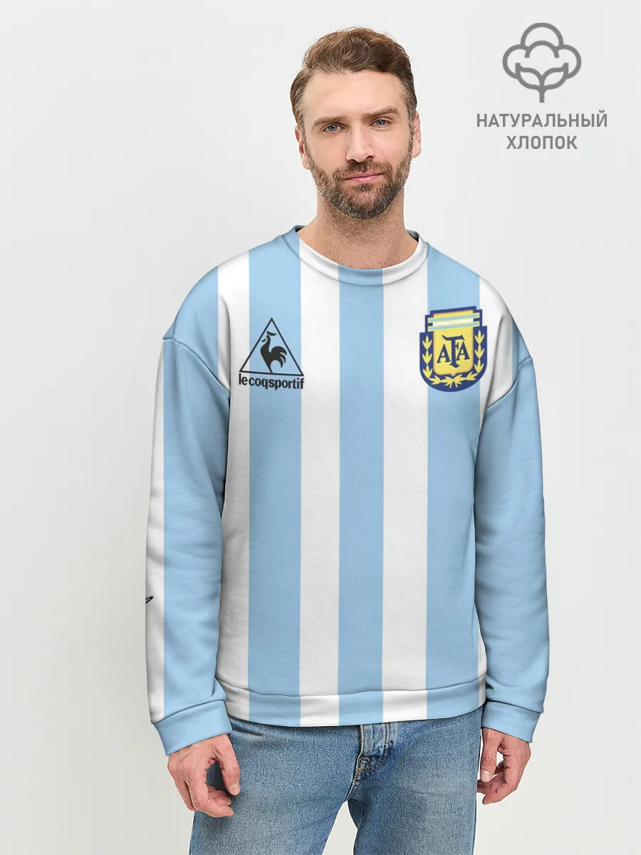 Мужской свитшот базовый / Форма Марадоны с автографом