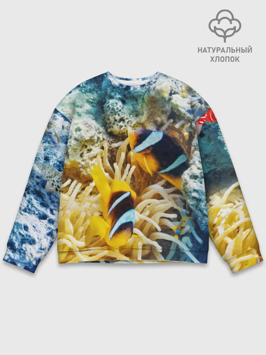 Мужской свитшот базовый / Морской мир