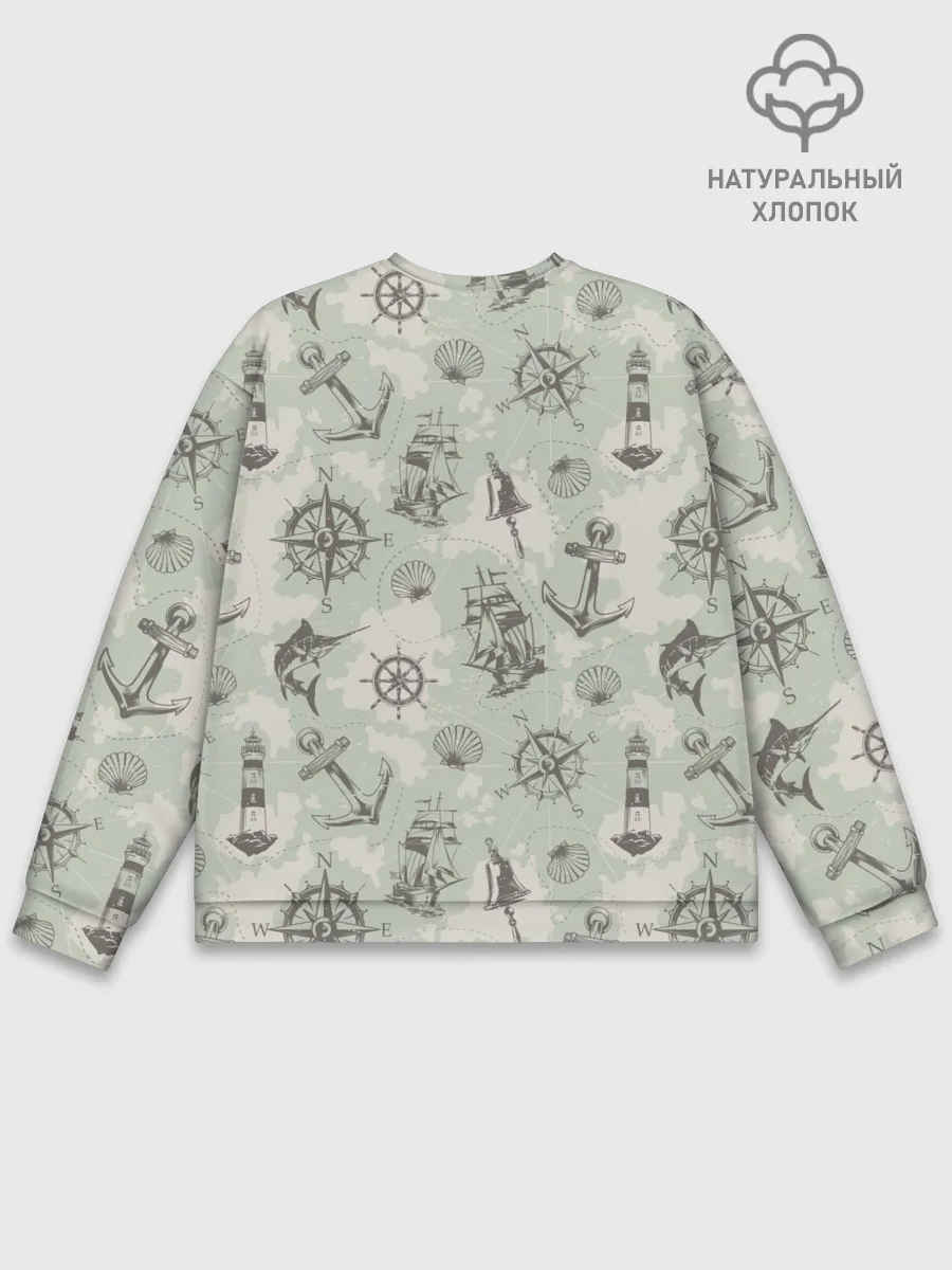 Мужской свитшот базовый / Морская карта