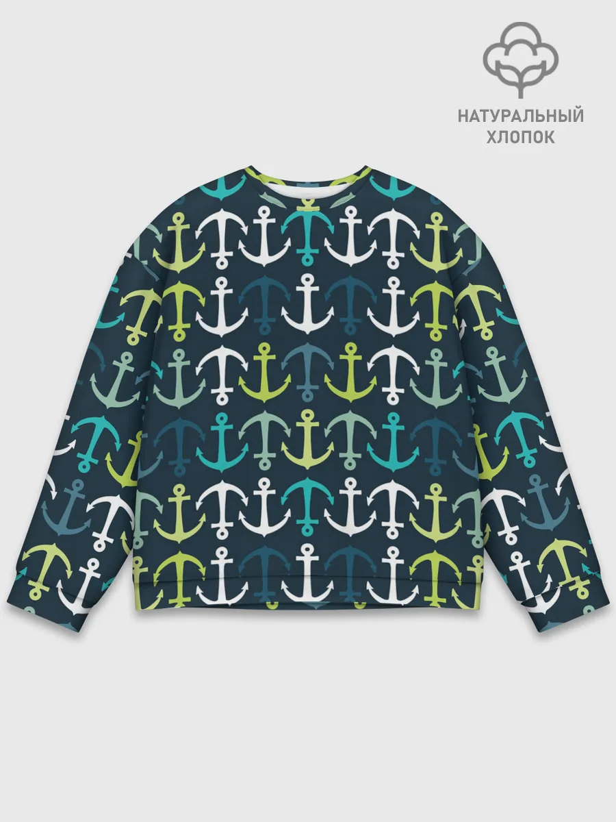 Мужской свитшот базовый / Якоря