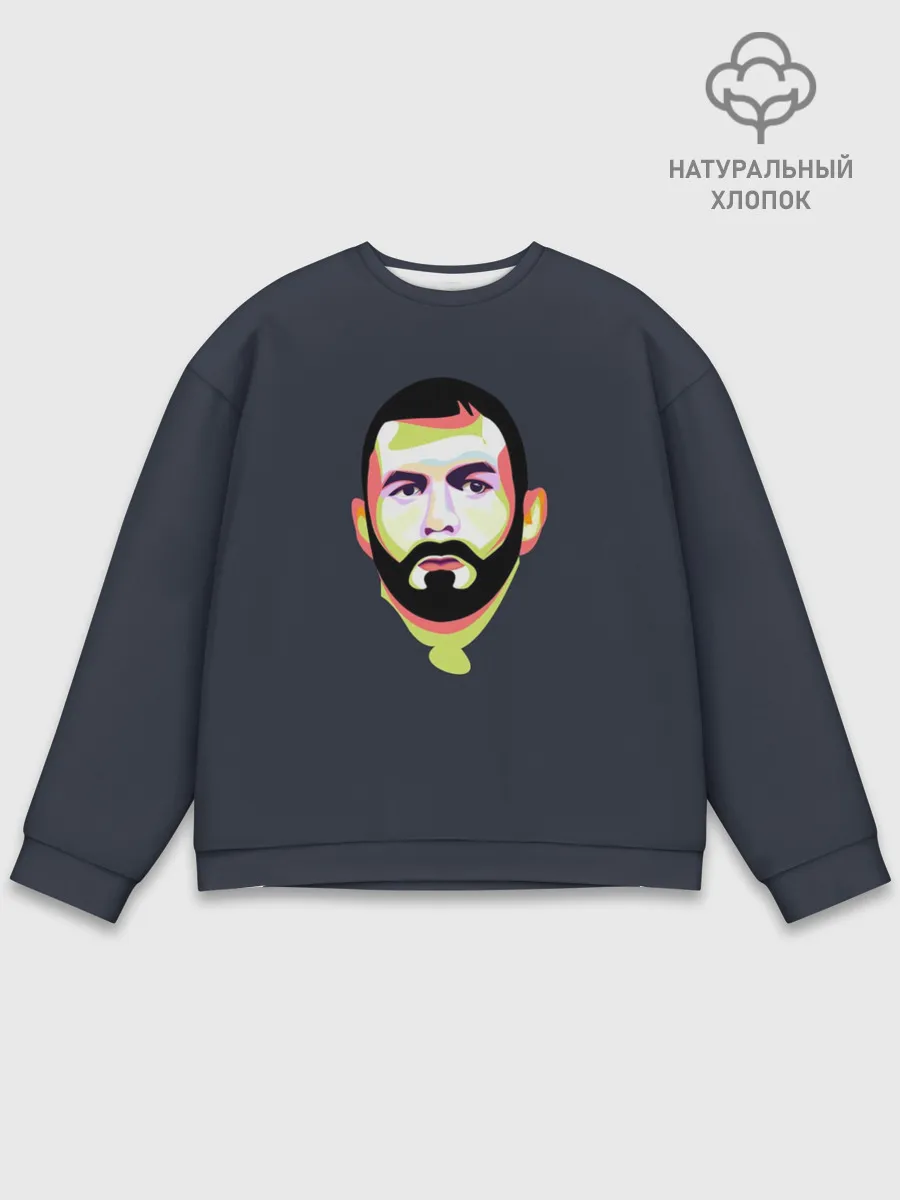 Мужской свитшот базовый / Карим Бензема. Поп арт