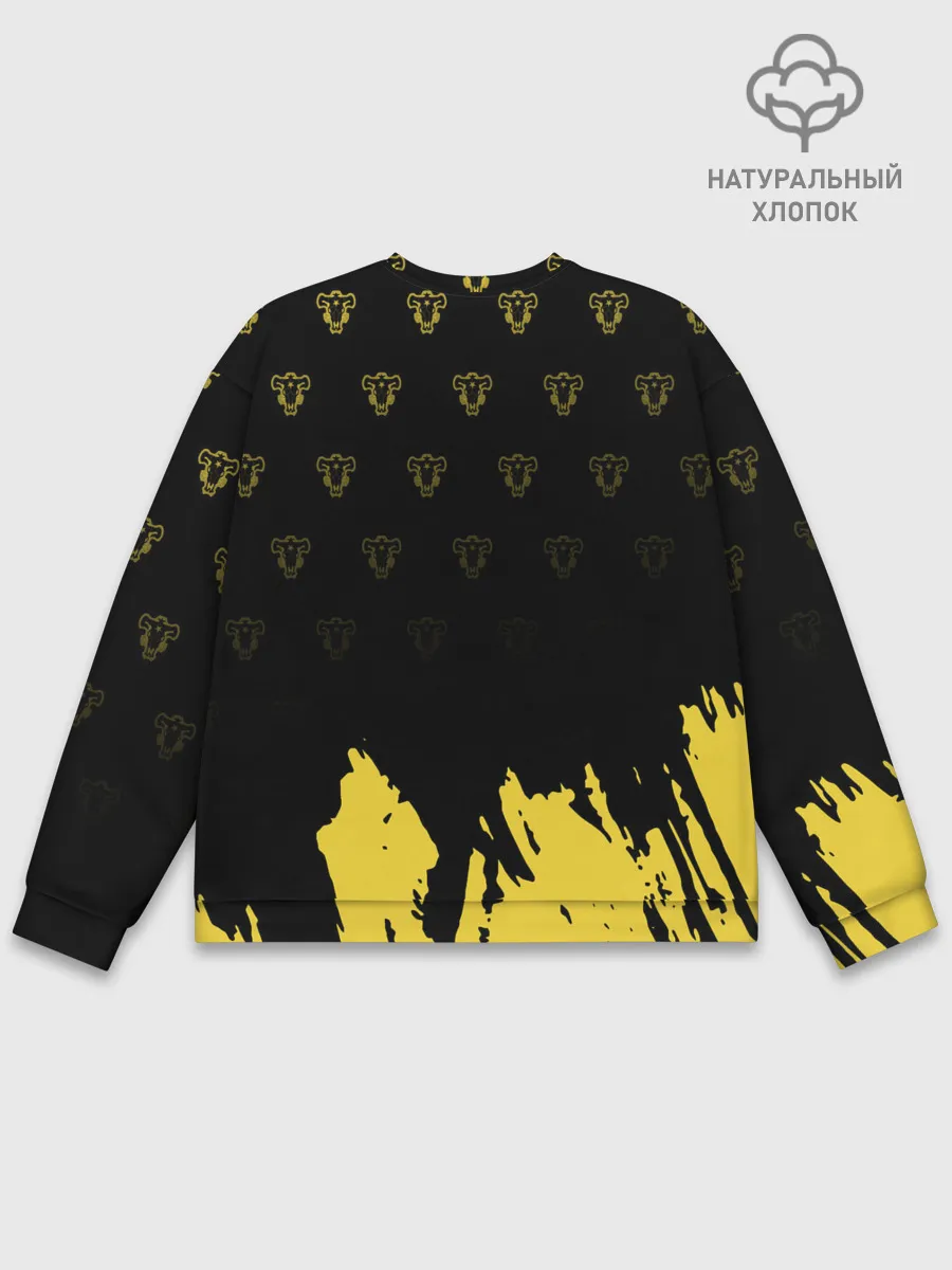 Мужской свитшот базовый / Аста в маске демона | Чёрный Клевер