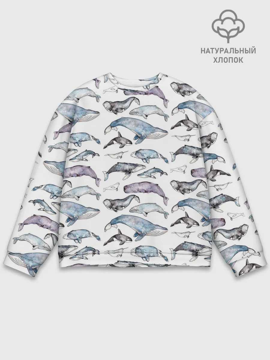 Мужской свитшот базовый / киты паттерн