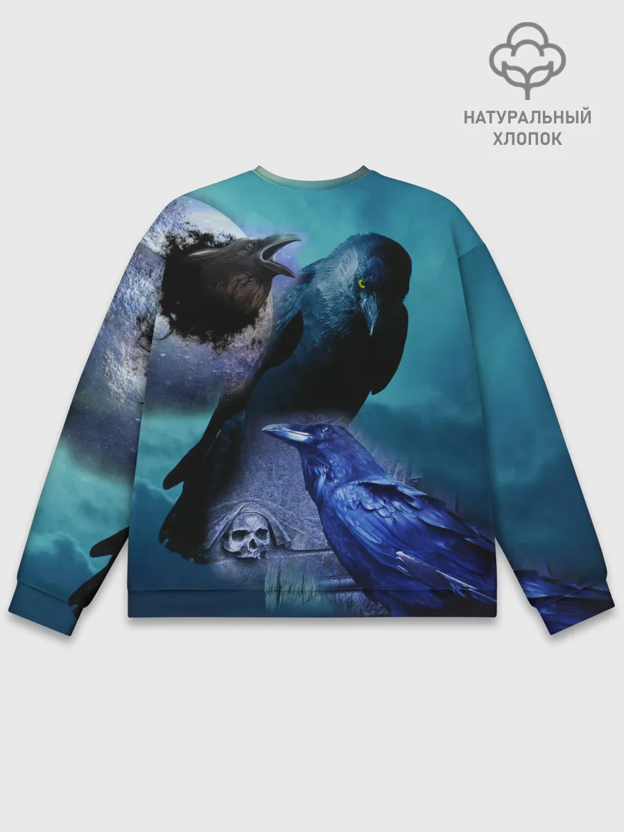 Мужской свитшот базовый / Мистические вороны | Crows