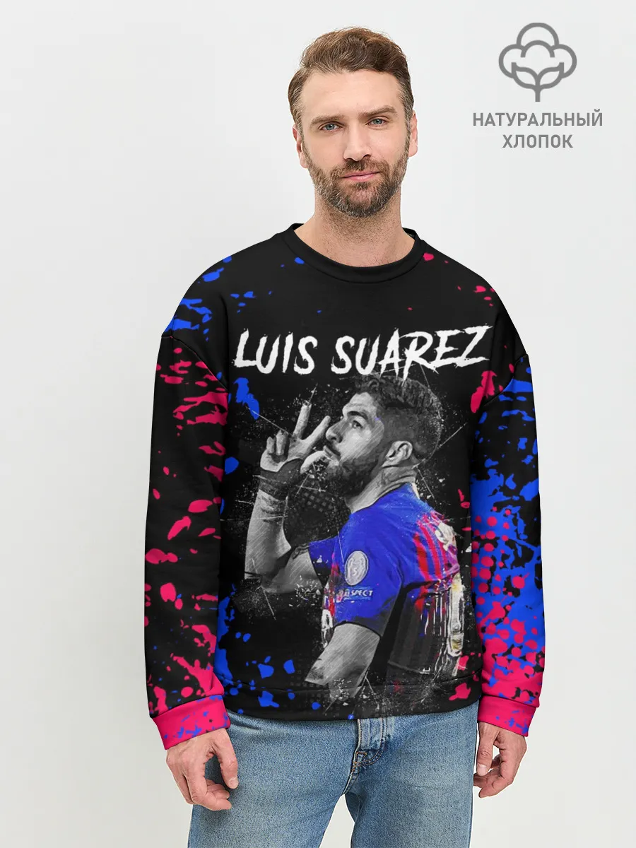 Мужской свитшот базовый / ЛУИС СУАРЕС / БАРСЕЛОНА
