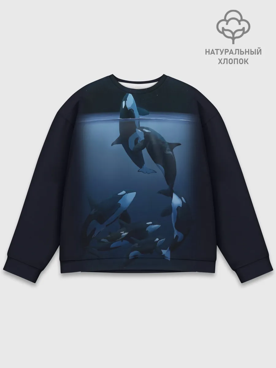 Мужской свитшот базовый / касатки