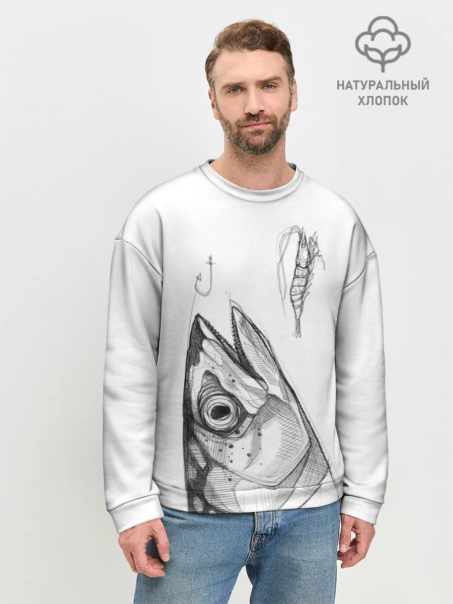 Мужской свитшот базовый / рыбка