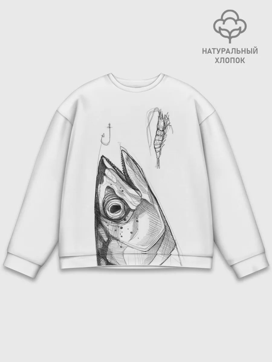 Мужской свитшот базовый / рыбка