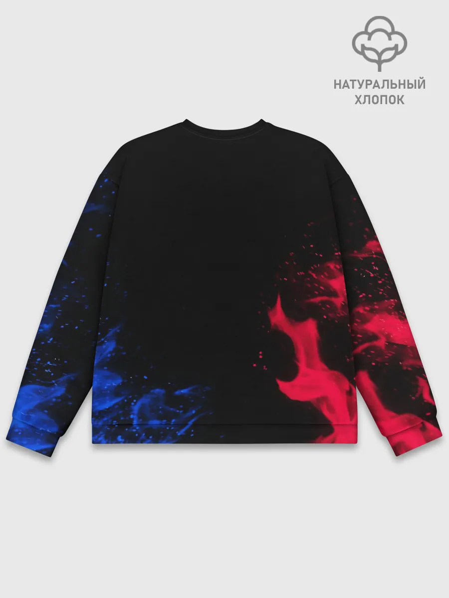 Мужской свитшот базовый / ЛИОНЕЛЬ МЕССИ / ОГОНЬ / FIRE