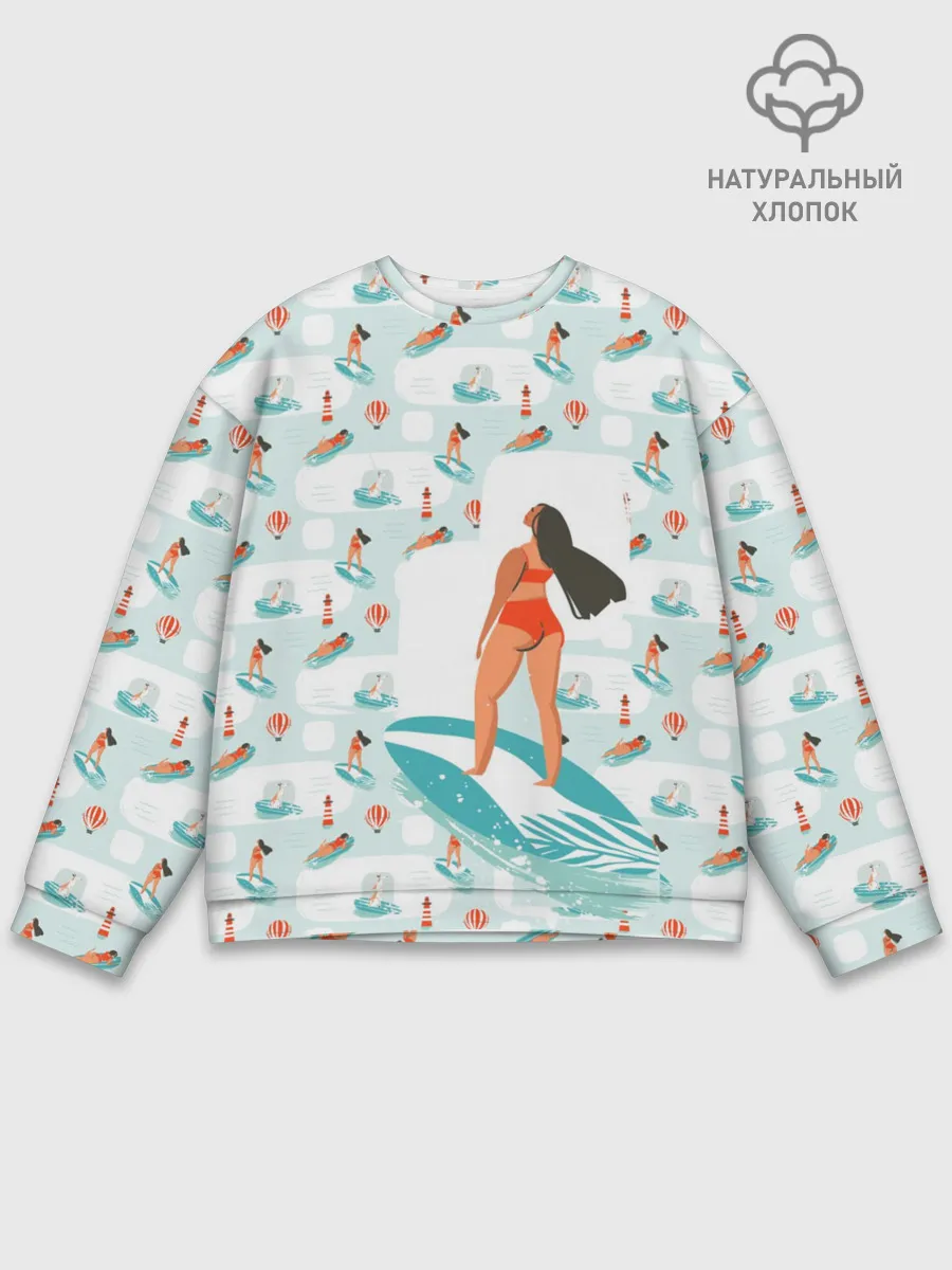 Мужской свитшот базовый / Серфингистка