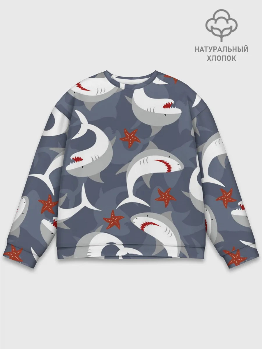 Мужской свитшот базовый / Акулы