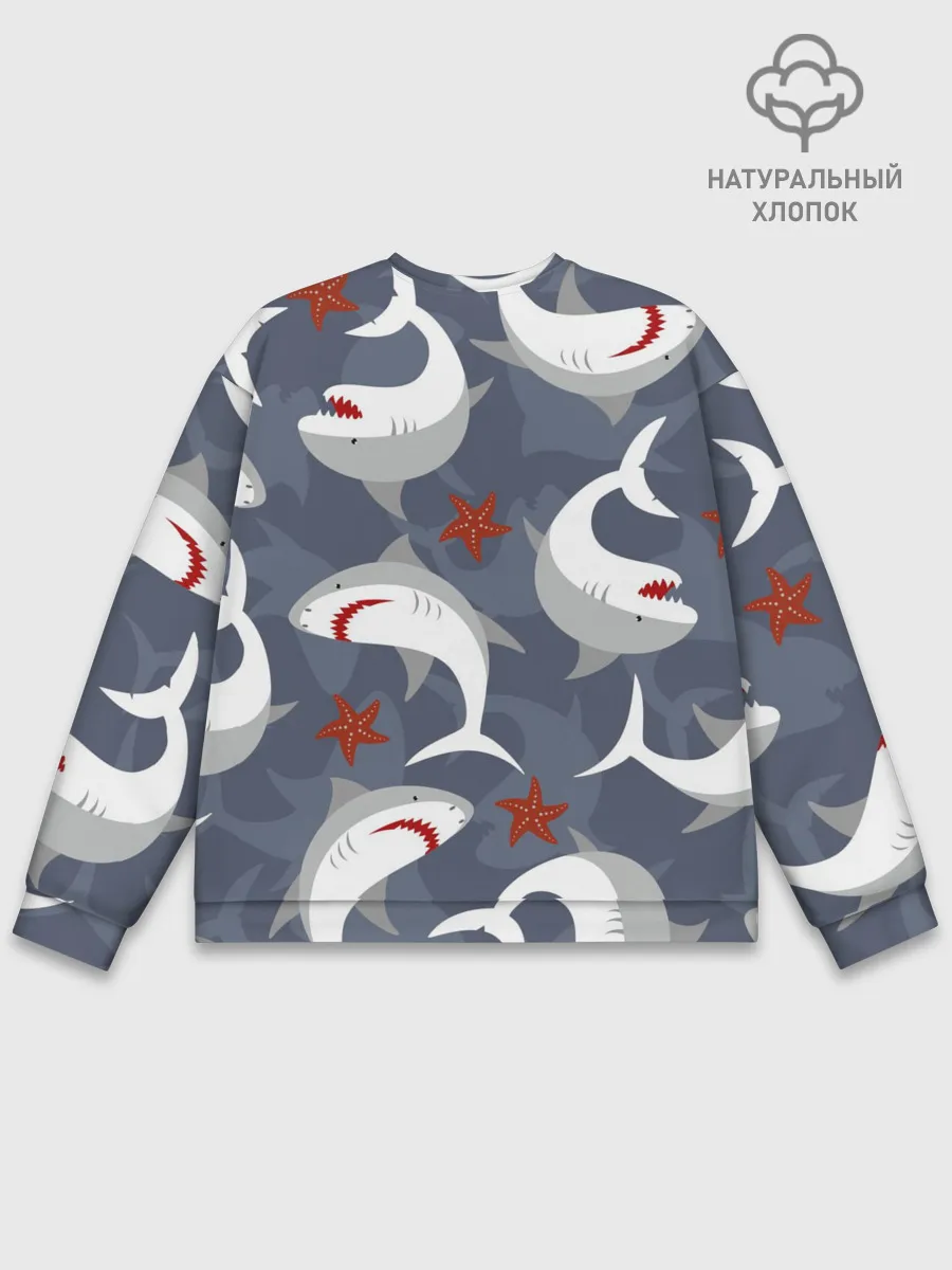 Мужской свитшот базовый / Акулы