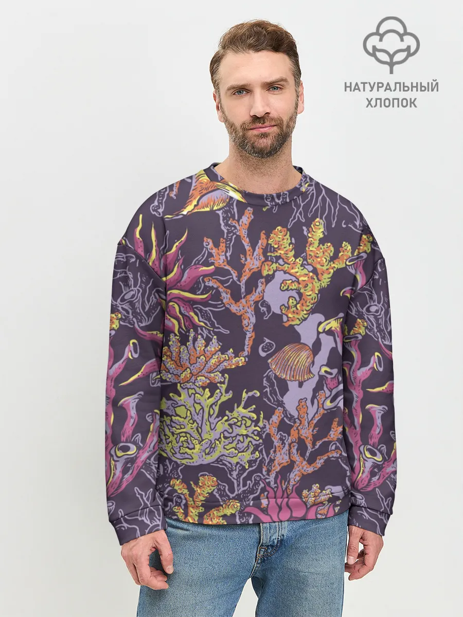 Мужской свитшот базовый / Кораллы