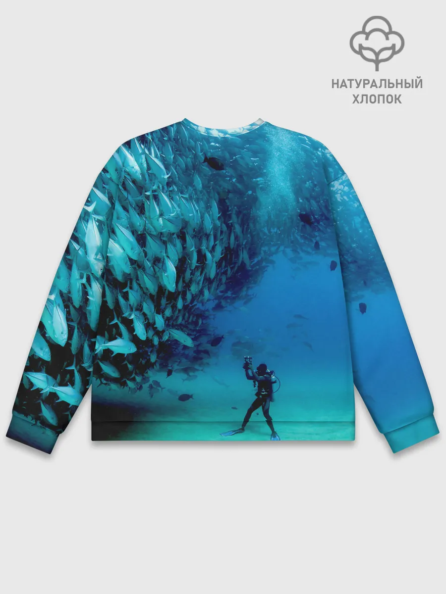 Мужской свитшот базовый / Фото дайвинг