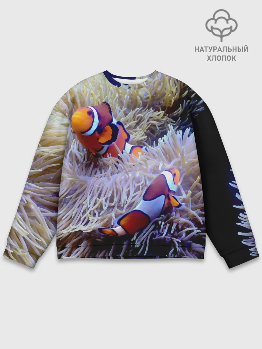 Мужской свитшот базовый / Клоуны в актинии