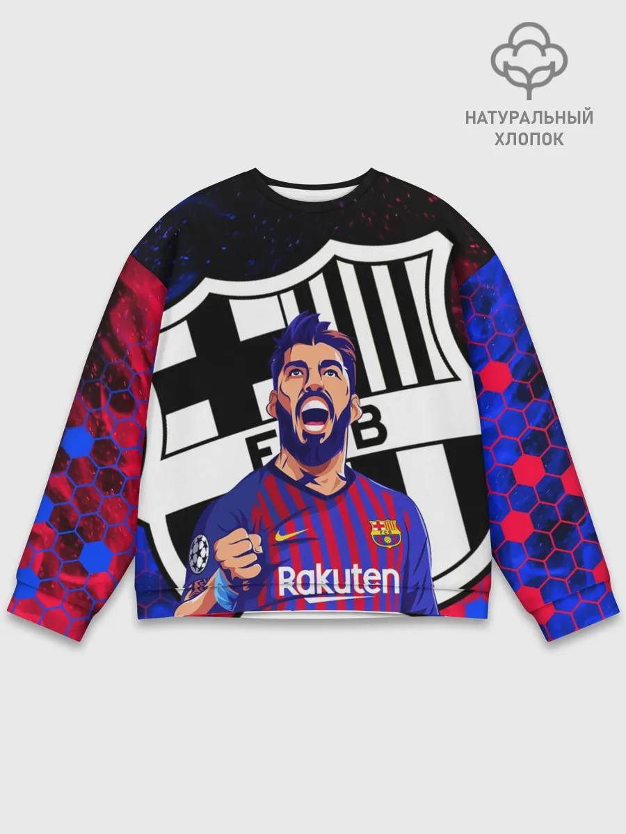 Мужской свитшот базовый / ЛУИС СУАРЕС / БАРСЕЛОНА