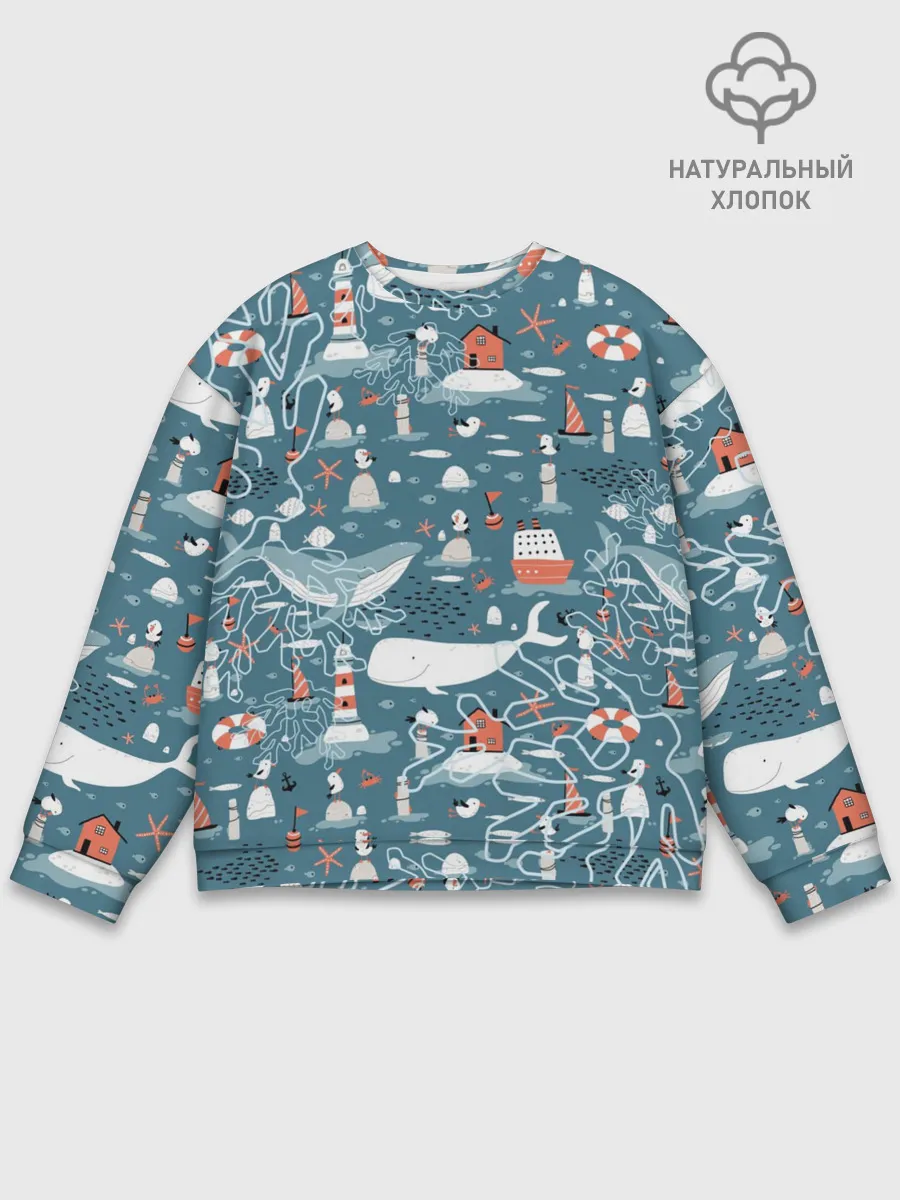 Мужской свитшот базовый / Море и его жители