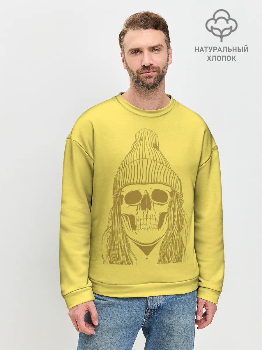 Мужской свитшот базовый / Черно БелЫй ЧереП