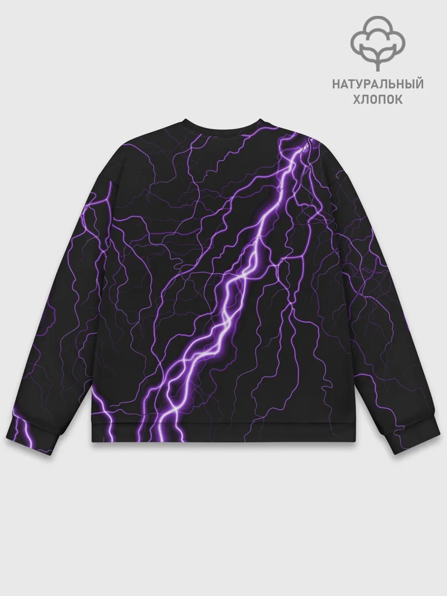 Мужской свитшот базовый / Keqing Genshin Impact / Молния