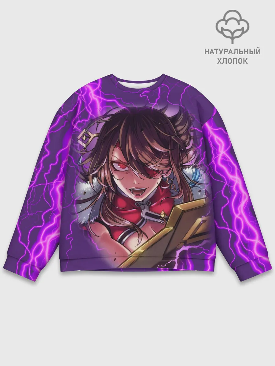 Мужской свитшот базовый / GENSHIN IMPACT / МОЛНИЯ