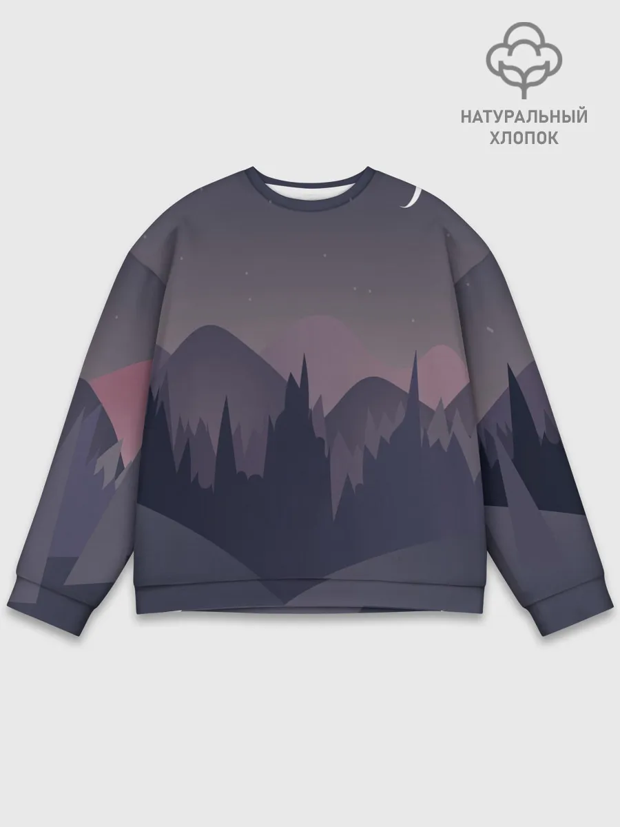 Мужской свитшот базовый / night forest