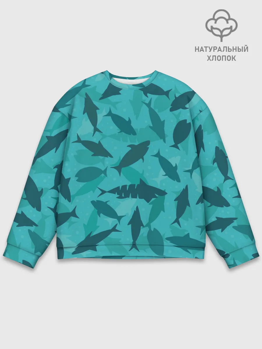Мужской свитшот базовый / Морские жители
