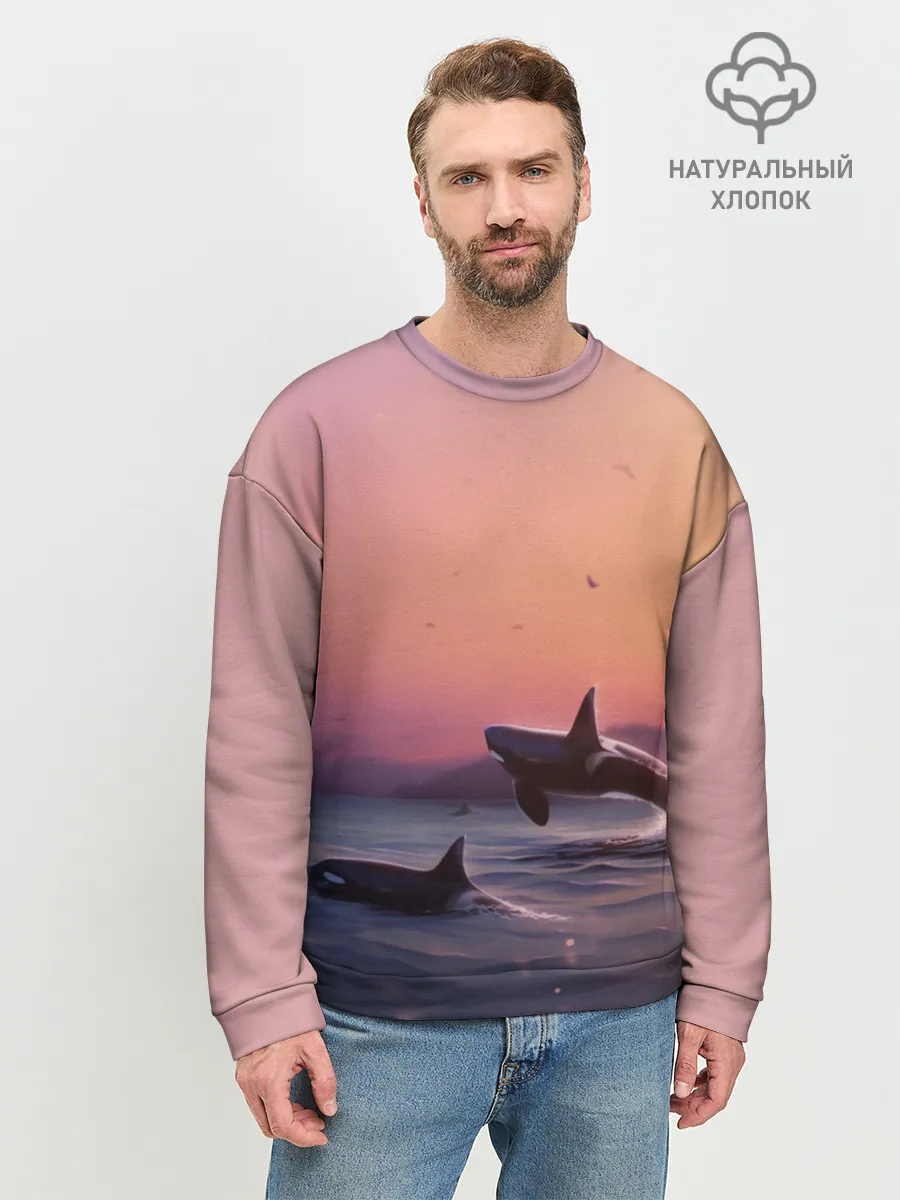 Мужской свитшот базовый / касатки