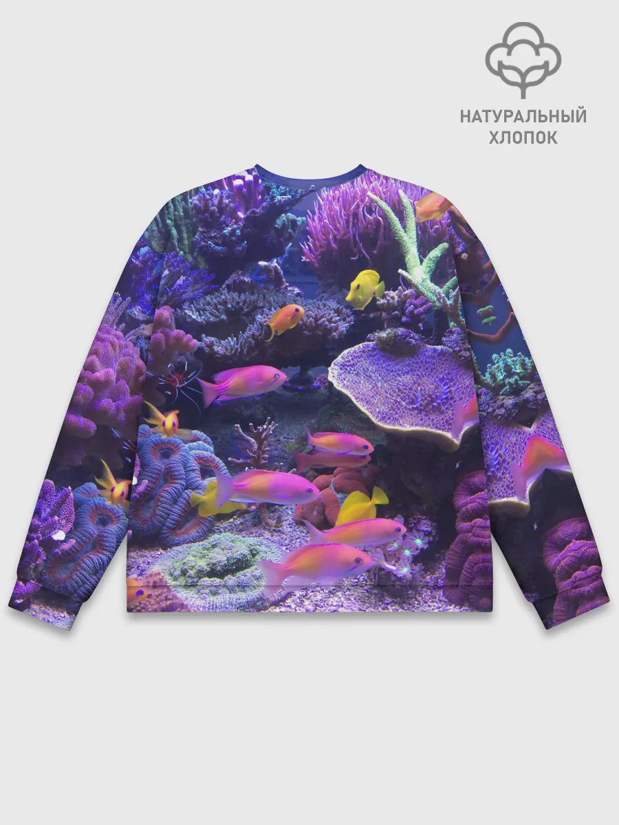 Мужской свитшот базовый / Коралловые рыбки