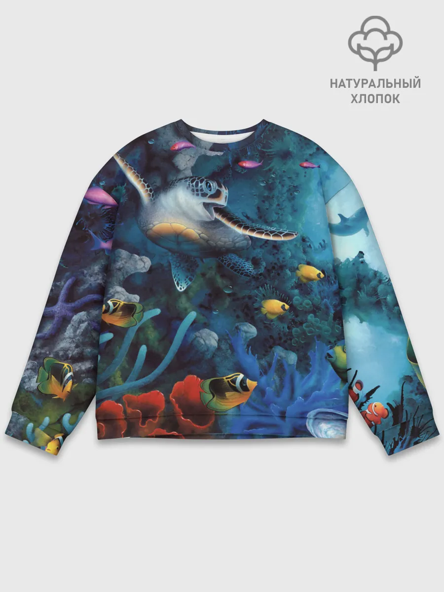 Мужской свитшот базовый / Морская черепаха