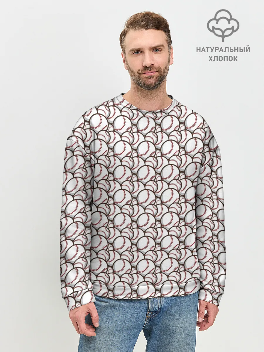 Мужской свитшот базовый / Бейсбольные Мячи