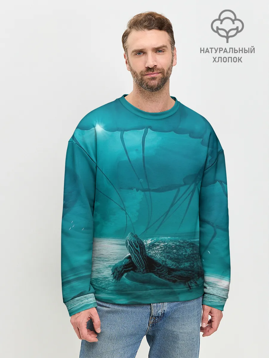 Мужской свитшот базовый / Медуза и черепаха