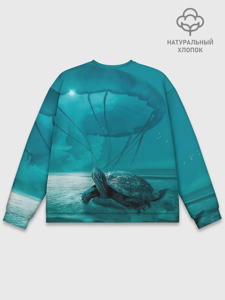 Мужской свитшот базовый / Медуза и черепаха