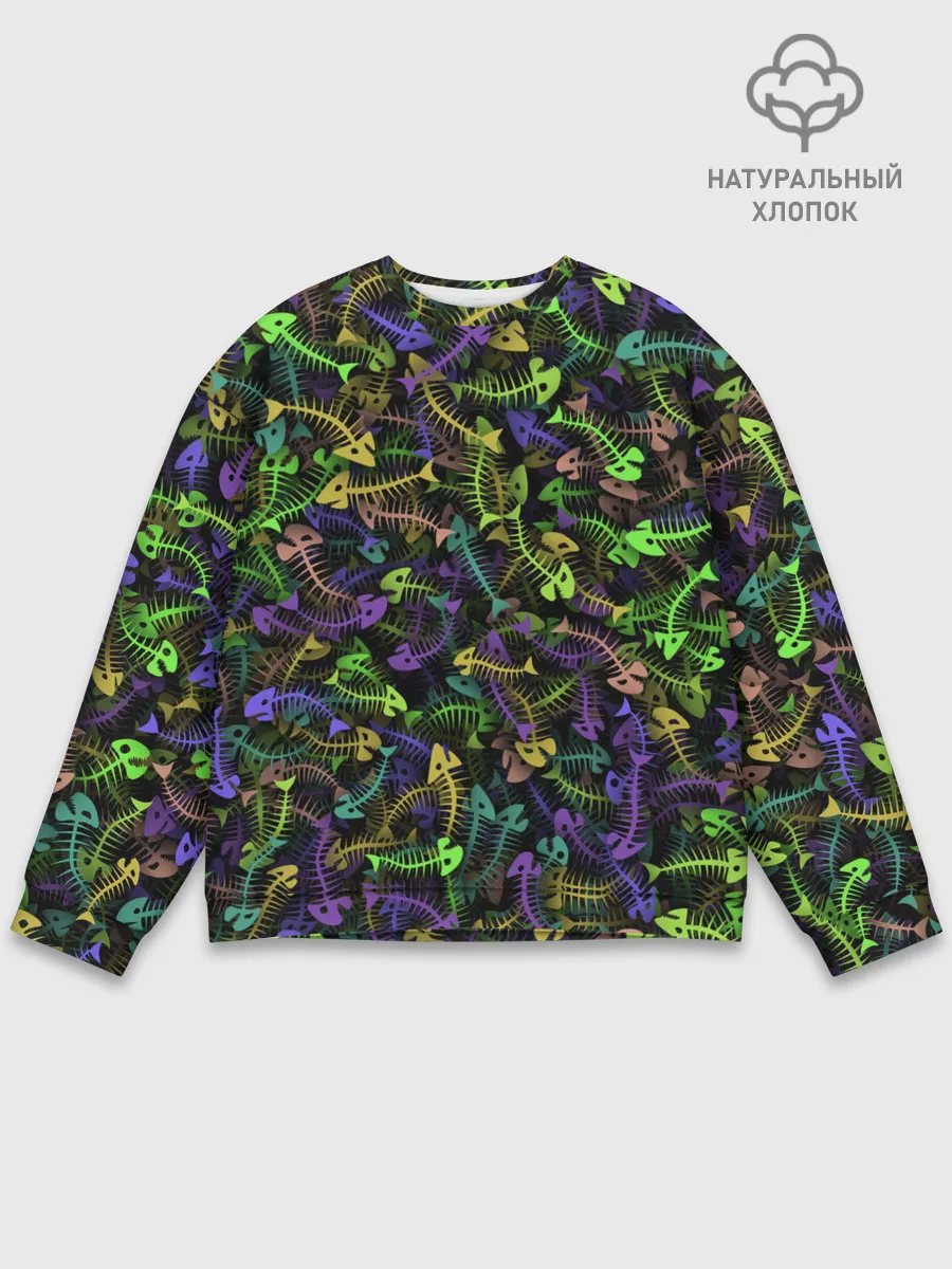 Мужской свитшот базовый / Neon Fish Bone